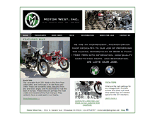 Tablet Screenshot of motorwestmotorcycles.com